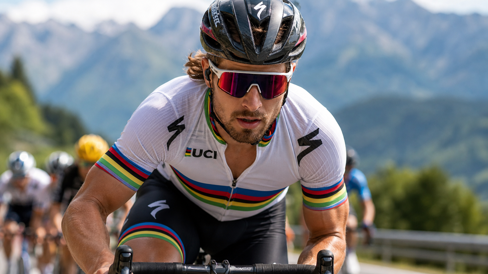 Peter Sagan s prilbou a športovými okuliarmi - ilustračný obrázok k článku